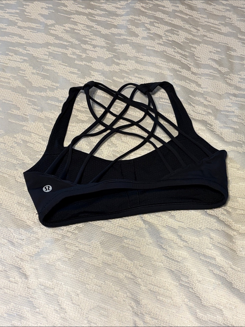 lululemon Black Strappy Crossback Sports Bra